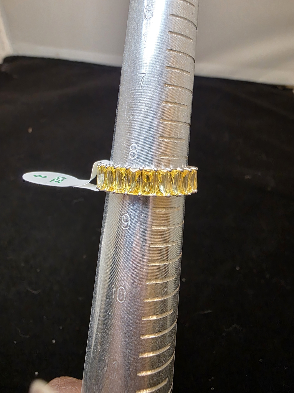 Lemon Quartz Crystal Eternity Band